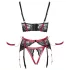Cottelli Bondage - Mattes, Spitzen-BH-Set (Rot) - XL