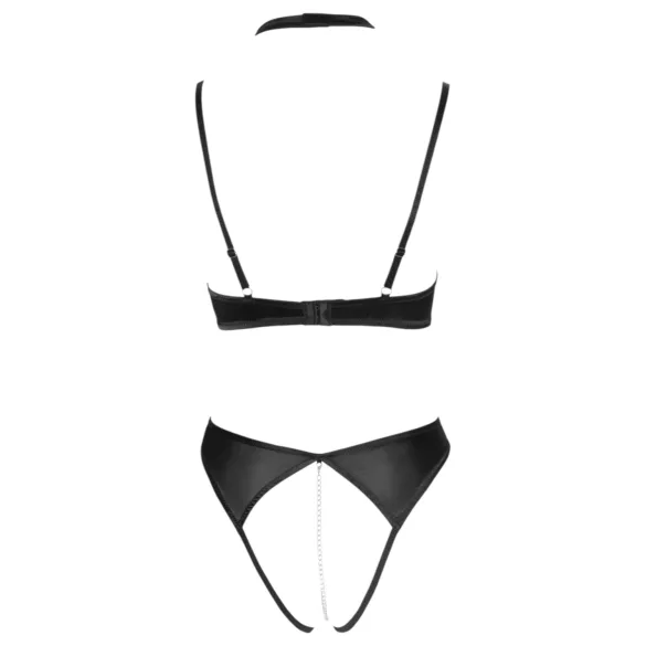 Cottelli - Spitzen-Push-Up-Set mit Halsband (schwarz) - 85B/L