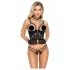 Abierta Fina - offener String und Korsett (schwarz) - M
