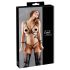 Cottelli Bondage - Glänzendes Körperharness-Bikini (Schwarz) - L