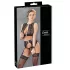 Cottelli Bondage - Spitzen‑Dessous-Set + Handschellen (4-teilig)