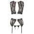 Cottelli Bondage - 4-teiliges Spitzen-Dessous-Set