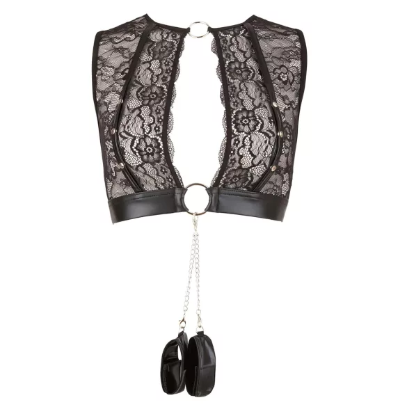 Cottelli Bondage - Spitzenwäsche-Set (4-teilig)