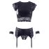Cottelli Bondage - Dessous-Set mit Ketten (Schwarz)