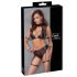 Cottelli Bondage - BH-Set mit Netzdetails (schwarz)