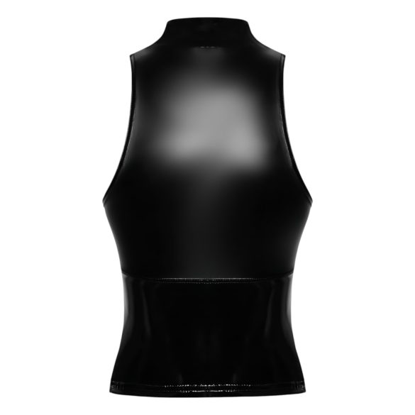 Noir - Glänzendes Zip-Top (Schwarz)