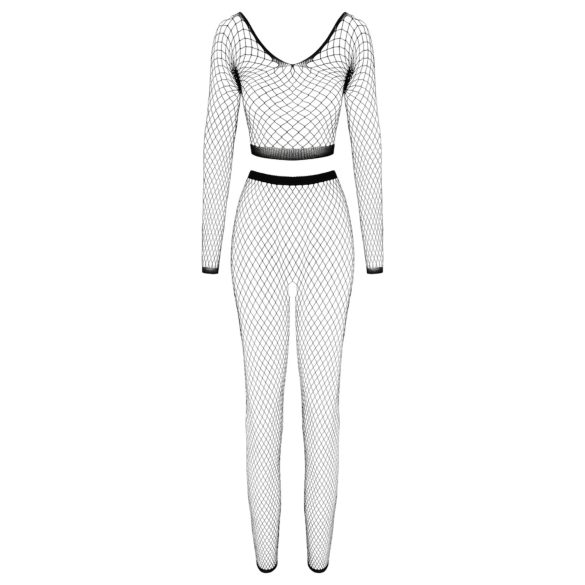 Cottelli - Langarm-Netzset (schwarz) - S-L