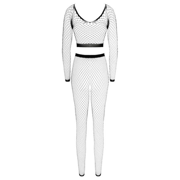 Cottelli - Langarm-Netzset (schwarz) - S-L