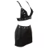 Cottelli - Kunstleder-Top und Minirock-Set (schwarz) - M
