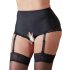Cottelli Plus Size - Offene Stringpanty mit Strumpfhaltern (Schwarz) - 3XL