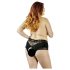 Cottelli Plus Size - Offene Spitze-Perlen-Slip (Schwarz) - 3XL