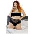 Cottelli Plus Size - Offene Spitze-Perlen-Slip (Schwarz) - 3XL
