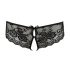 Cottelli - Schwarzer Spitzen-Slip mit Schleifenöffnung