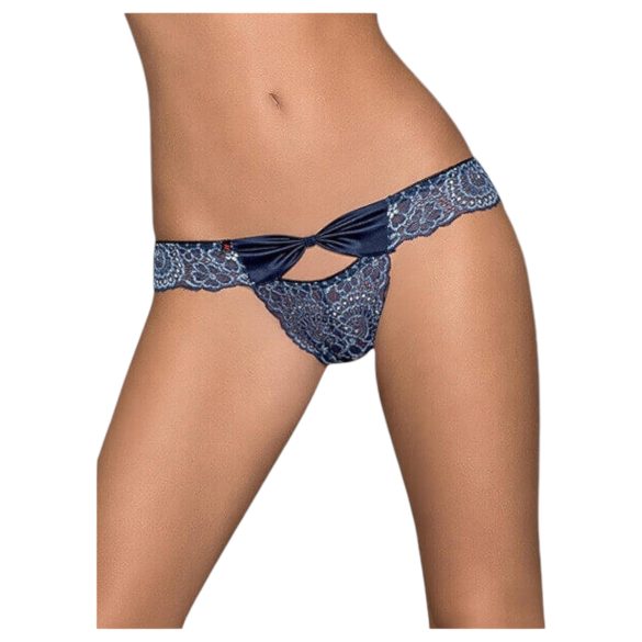 Obsessive Auroria - Schleifenverzierte Damen-Slips (Blau) - L/XL