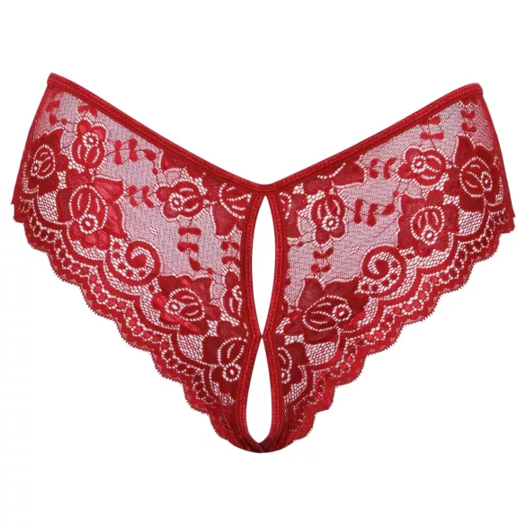 Cottelli - offener Spitzen-Slip (rot) - M