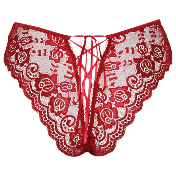 Cottelli - offener Spitzen-Slip (rot) - M