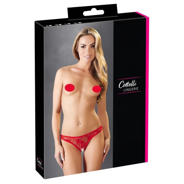 Cottelli - Spitzen-Sextanga (rot) - M