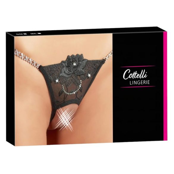 Cottelli - Glitzerblüten - Offener Tanga