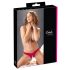Cottelli - Perlen, offene Blumen-Slip (Rot) - XL