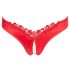 Cottelli - Perlen, offene Blumen-Slip (Rot) - XL
