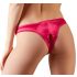 Cottelli - Perlen, offene Blumen-Slip (Rot) - XL