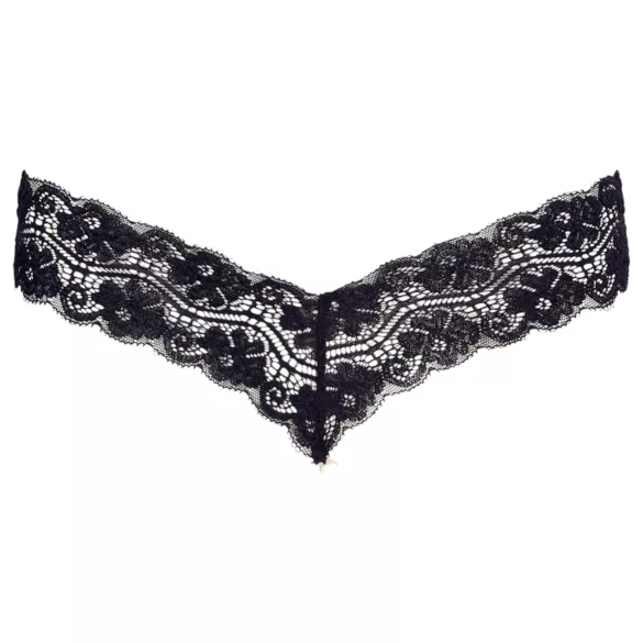 Cottelli - Doppelperlen Spitzen-String (schwarz) - M