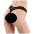 Cottelli - Doppelperlen-Spitzenstring (Schwarz) - XL