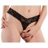 Cottelli - Doppelperlen-Spitzenstring (Schwarz) - XL