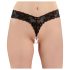 Cottelli - Doppelperlen-Spitzenstring (Schwarz) - XL