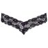 Cottelli - Doppelperlen-Spitzenstring (Schwarz) - XL