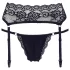 Cottelli - Spitze Strapsgürtel und String (schwarz) - M