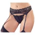 Cottelli - Spitze Strapsgürtel und String (schwarz) - XL