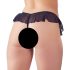 Cottelli - Offener Perlen-String mit Rüschen (Schwarz) - M