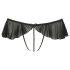 Cottelli - Offener Perlen-String mit Rüschen (Schwarz) - M
