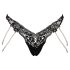 Cottelli - Luxus Perlenstickerei String (Schwarz) - M/L