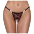 Cottelli - Luxus, rosa Perlentanga (schwarz) - M/L