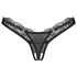 Obsessive - Transparenter Spitzen-Tanga (Schwarz)