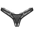 Obsessive - Transparenter Spitzen-Tanga (Schwarz) - L/XL