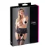 Cottelli Plus Size - Spitzen Strapshemd mit Schnürung (schwarz) - 4XL