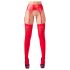 NO:XQSE - Glänzendes Strumpfhalter-Set (Rot) - L/XL