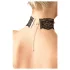 Cottelli - Halsband aus Kunstleder mit Spitze, BDSM-Kostüm-Accessoire