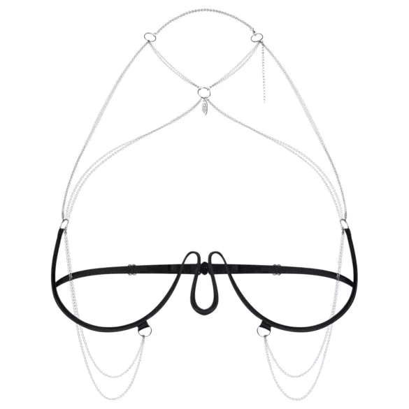 Obsessive - Ketten-BH-Geschirr - Schwarz (S-L)