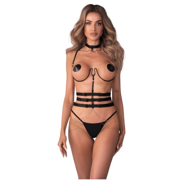 Obsessive - Ketten-Harness (schwarz)