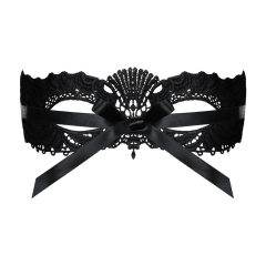 Obsessive - Bestickte Venezianische Maske (Schwarz)