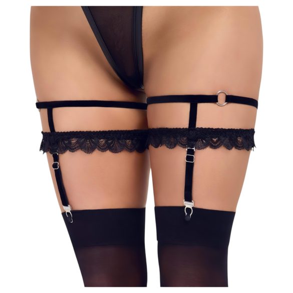 Cottelli - Verzierter Strumpfgürtel (schwarz)