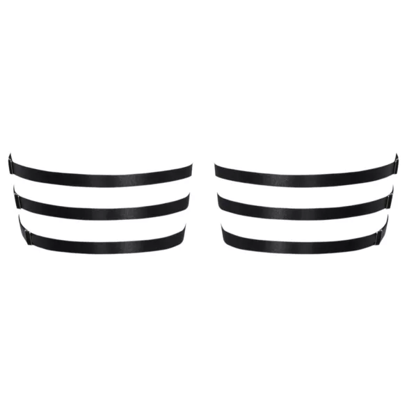 Cottelli - Lederoptik-Strumpfband Oberschenkelriemen (schwarz) - L/XL