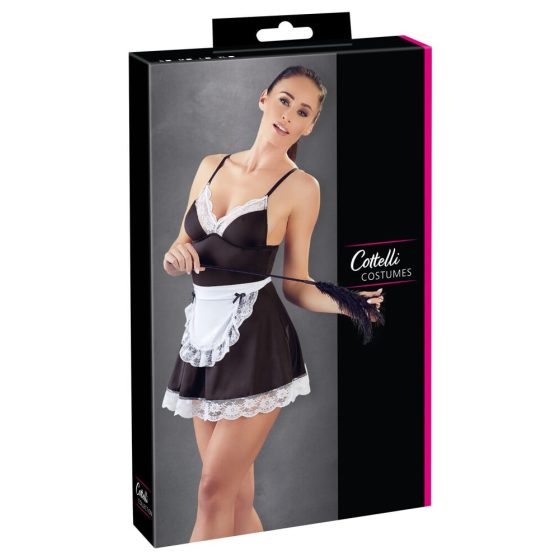 Cottelli - Zimmermädchen Kleid mit Schürze (schwarz-weiß)