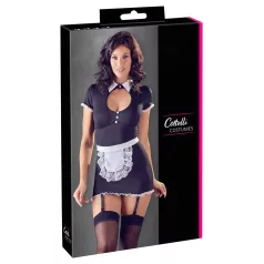   Cottelli - Dienstmädchen-Kleid mit Strapsen (Schwarz-Weiß) - M
