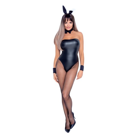 Cottelli Bunny - glänzender, sexy Häschenkostüm (5-teilig) - M