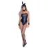 Cottelli Bunny - glänzendes, sexy Hasenkostüm (5-teilig) - XL